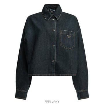 PRADA [V90]����� GFC07019VIF0008 S OOO ���� ���� ��Ʈ Denim jacket with lo[V90]����� GFC07019VIF0008 S OOO ���� ���� ��Ʈ Denim