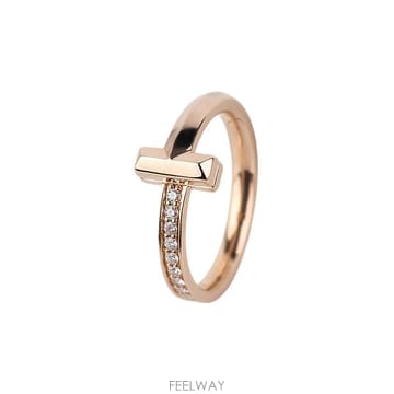 티파니앤코 67795350 로즈골드 다이아 T1 반지 52호 (백화점영수증) 37459-2