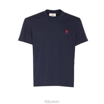 (해외배송) 아미 AMI 로고 자수 크루넥 티셔츠 BFUTS035724