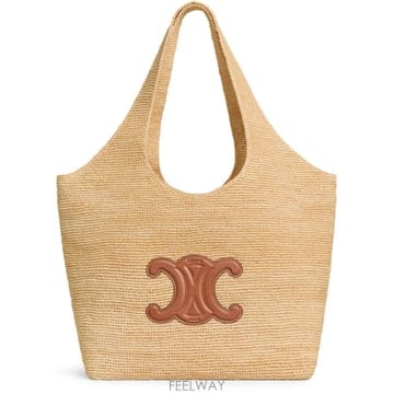 CELINE ���Ϲ߼� ������ Celine classic panier shopper cabas in raffia and c���Ϲ߼� ������ Celine classic panier shopper cabas in