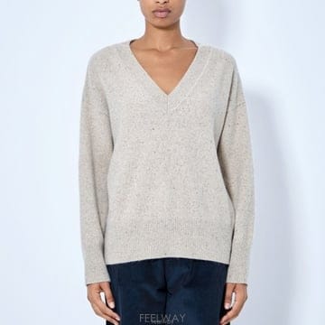 26 FW 로에 ROHE Mouline 브이넥 울 블랜드 니트 스웨터 420 23 350 274