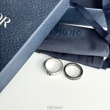 [새상품급] 24FW 디올 반지 남성용 Dior Oblique 반지 세트