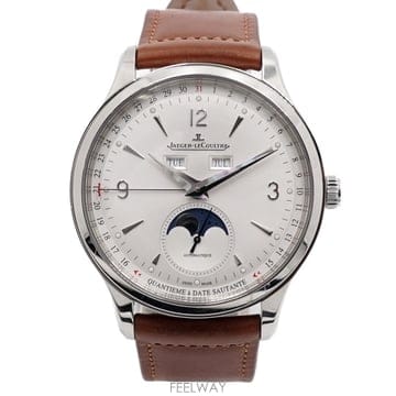 예거르쿨트르 마스터 컨트롤 캘린더 스틸 가죽 40mm