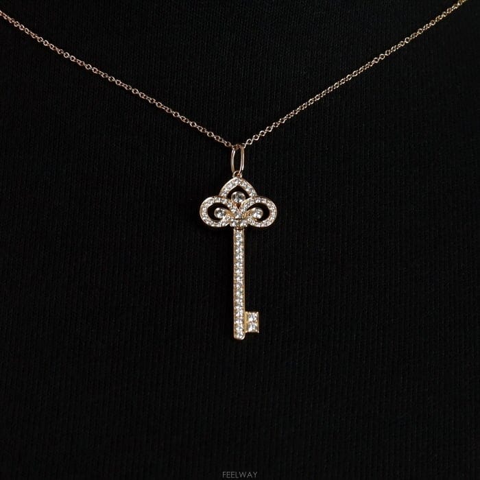 TIFFANY & Co Ƽ�Ĵ� 18K������(��ũ���) �ĺ����̾� �÷ڸ� �� ���� Ű ���Ʈ ���� �����aa65554Ƽ�Ĵ� 18K������(��ũ���) �ĺ����̾� �÷ڸ� �� ����