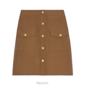 CELINE 25FW Celine JUPE COURTE POCHES PLAQUEES ��ư RJ04S066804DB TP525FW Celine JUPE COURTE POCHES PLAQUEES ��ư RJ04S0668