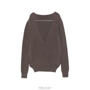Rick Owens �׶�����Ÿ �ؿ� �� ������ ���� WOOL V NECKED ������ RP02F5631KWVH78�׶�����Ÿ �ؿ� �� ������ ���� WOOL V NECKED ������ RP