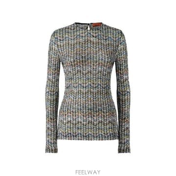Missoni �׶�����Ÿ �ؿ� �̽�� ���� ZIG ZAG MOTIF CRENWECK ������ DS26WN1DBC006DSMS�׶�����Ÿ �ؿ� �̽�� ���� ZIG ZAG MOTIF CRENWECK ��