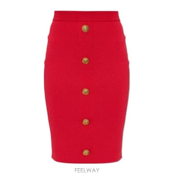 Balmain 26SS Balmain Pencil ��ĿƮ with decorative buttons GF1LC018KJ4326SS Balmain Pencil ��ĿƮ with decorative buttons GF1