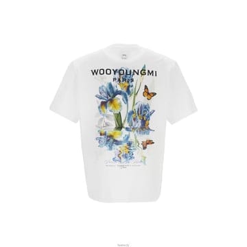 26SS 플라워 백로고 티셔츠 화이트 W261TS06 701W