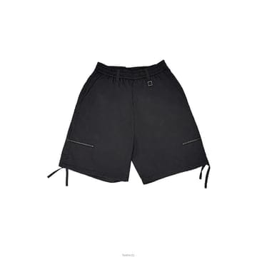 우영미 지퍼 디테일 유틸리티 쇼츠 블랙