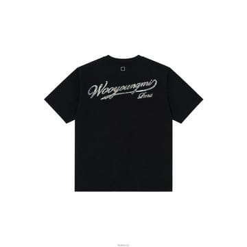 26SS 레터링 백로고 티셔츠 블랙 W261TS08 708B