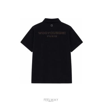 26SS 자수 백로고 폴로 티셔츠 블랙 W261TS17 739B