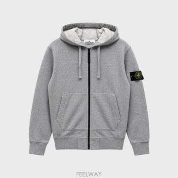 [스톤아일랜드] 26FW 와펜패치 후드 집업 그레이 남성 자켓 L2S156100061 S0M51 V0M64