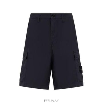 26 FW 스톤 아일랜드 로고 패치 카고 쇼츠 네이비 V0020 L100020S0003