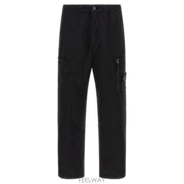 26 FW 스톤 아일랜드 로고 패치 카고 팬츠 블랙 V0029 L2S153100015S0211