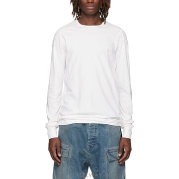 Rick Owens DRKSHDW LEVEL LS T MILK DU01F4260 RN 11DRKSHDW LEVEL LS T MILK DU01F4260 RN 11