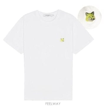 [당일]24SS 메종키츠네 모노크롬 폭스 패치 반팔티 IU00149KJ0008 P100