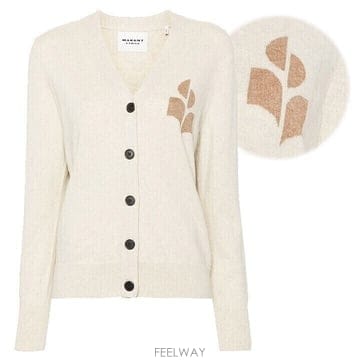 [당일]24FW 카린 KARIN 로고 브이넥 가디건 라이트 카멜 CA0008FA A1X05E LYCM