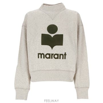 [당일]25FW 모비 MOBY 벨벳 로고 맨투맨 에쿠르카키 SW0003FA A1M07E ECKI