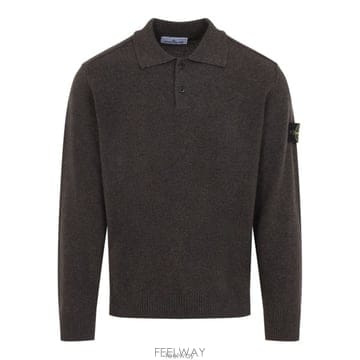 26 FW 스톤 아일랜드 로고 패치 니트 폴로셔츠 V0M62 L2S155100018S00B4