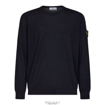 26 FW 스톤 아일랜드 로고 패치 크루넥 롱슬리브 점퍼 블랙 V0029 L2S155100071S00C4