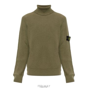 26 FW 스톤 아일랜드 로고 패치 리브드 스웨터 V005G L2S155100052S00C2