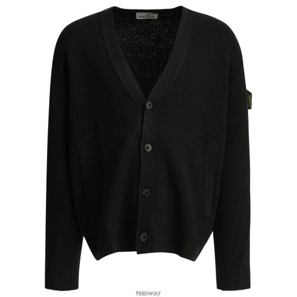 26 FW 스톤 아일랜드 로고 패치 라운드넥 가디건 V0029 L2S155100010S01C4