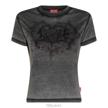 Diesel [Q11]���� A232400PLBQ97W ���� Ƽ���� BLACK COTTON BURNOUT T SHIRT[Q11]���� A232400PLBQ97W ���� Ƽ���� BLACK COTTON BURN