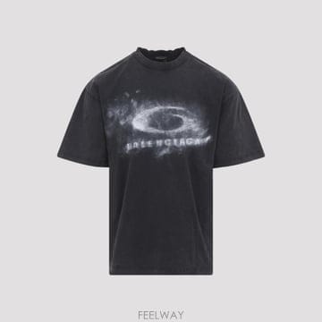 Balenciaga [D14]�߷��þư� 636679034 WASHED BLACK WHITE ���� Ƽ���� ���� ž Balencia[D14]�߷��þư� 636679034 WASHED BLACK WHITE ���� Ƽ��