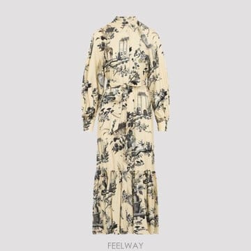ETRO [D14]��Ʈ�� 66498X0821 BEIGE ���� ���ǽ� �巹�� Etro Midi Dress[D14]��Ʈ�� 66498X0821 BEIGE ���� ���ǽ� �巹�� Etro M
