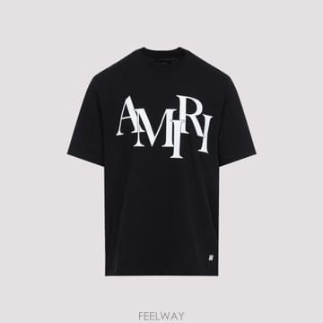 Amiri [D14]�ƹ̸� 58832001 BLACK ���� Ƽ���� ���� ž Amiri Cotton Staggered L[D14]�ƹ̸� 58832001 BLACK ���� Ƽ���� ���� ž Amiri C