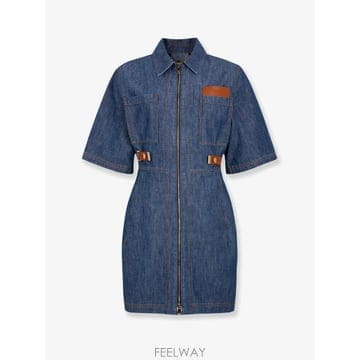 FENDI [N85]��� FLD576 ���� ���ǽ� �巹�� ������Ʈ FENDI Chambray Denim Chemisie[N85]��� FLD576 ���� ���ǽ� �巹�� ������Ʈ FENDI Cha
