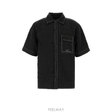 Amiri [X45]�ƹ̸� AMTOSH1156 BLACK ���� ���� ���� ���� ���� Black linen blend s[X45]�ƹ̸� AMTOSH1156 BLACK ���� ���� ���� ���� ���� 