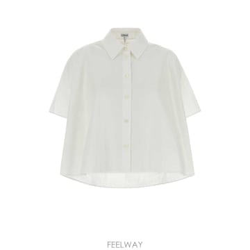 Loewe [X45]�ο��� S359Y05XI5 WHITE ���� ���� ���� ����콺 White poplin shirt[X45]�ο��� S359Y05XI5 WHITE ���� ���� ���� ����콺 W