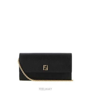 FENDI [X45]��� 8M0587B08E F0QA1 ���� ���� ������ ������ ī������ Black leather FF[X45]��� 8M0587B08E F0QA1 ���� ���� ������ ������ ī