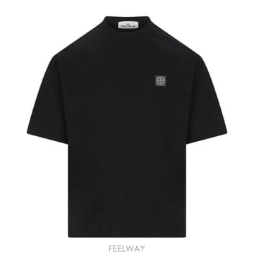 26 FW 스톤 아일랜드 숏슬리브 크루넥 티셔츠 블랙 V0029 2100030S0500