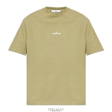 26 FW 스톤 아일랜드 숏슬리브 크루넥 코튼 티셔츠 V005N L2S152100001S0534