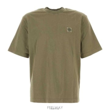 26 FW 스톤 아일랜드 로고 패치 숏슬리브 티셔츠 그린 V005G L2S152100030S0500