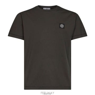 26 FW 스톤 아일랜드 로고 패치 크루넥 코튼 티셔츠 V0078 L2S152100027S0013