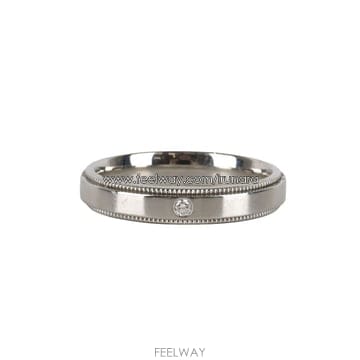 [중고명품다올] 티파니앤코 투게더 밀그레인 밴드 링 다이아 반지 4mm 8.5호 74791484