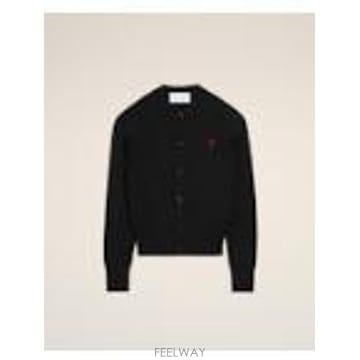 Ami [G95]�ƹ� FKC361001009 ���� ��Ʈ Ǯ���� ������ ����� CREWNECK CARDIGAN WIT[G95]�ƹ� FKC361001009 ���� ��Ʈ Ǯ���� ������ ����� 