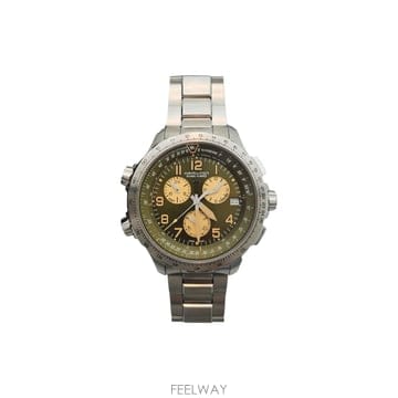 해밀턴 H77932160 카키 에비에이션 X-윈드 GMT 크로노 쿼츠 46MM 시계