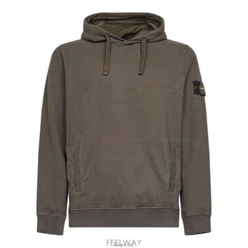 26 FW 스톤 아일랜드 로고 패치 드로스트링 후드티 V0078 L2S156100048S0A20