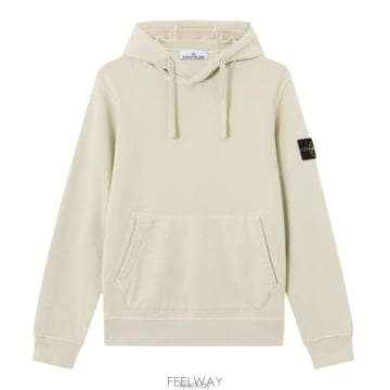 26 FW 스톤 아일랜드 로고 패치 스트레이트 헴 후드티 V0095 L2S156100062S0051