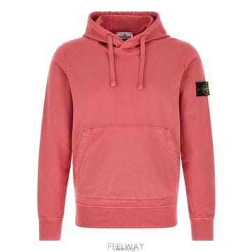 26 FW 스톤 아일랜드 로고 패치 스트레이트 헴 후드티 V0089 L2S156100062S0051