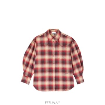 GANNI ���� checked puff sleeve shirt 12107862016264 TP724583611���� checked puff sleeve shirt 12107862016264 TP724583