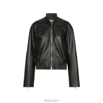 Sportmax Sportmax ribbed trim leather jacket 12107869683976 TP7245794Sportmax ribbed trim leather jacket 12107869683976 TP7