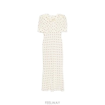 ALESSANDRA RICH �˷�����ġ polka dot ruffled midi dress 12107858706696 TP724579�˷�����ġ polka dot ruffled midi dress 1210785870