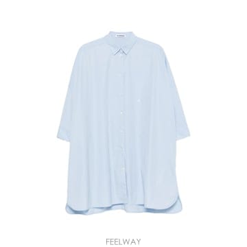 JIL SANDER ������ oversized curved hem shirt 12107863884040 TP724579745������ oversized curved hem shirt 12107863884040 TP724