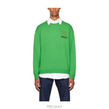 Kenzo 22FW KENZO Maglia a girocollo Kenzo con �̴� �ΰ� K FC65PU3423LA22FW KENZO Maglia a girocollo Kenzo con �̴� �ΰ� K FC